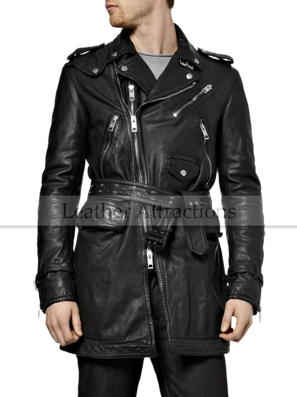 Men's Leather Coats | Men's most voguish leather trench coat