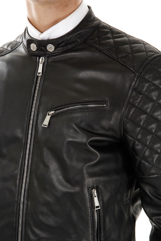 Quilted Leather Jacket Mens - Jacket