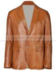 men's leather blazer