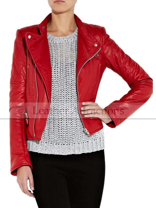 Womens Red Leather Jackets - Jacket