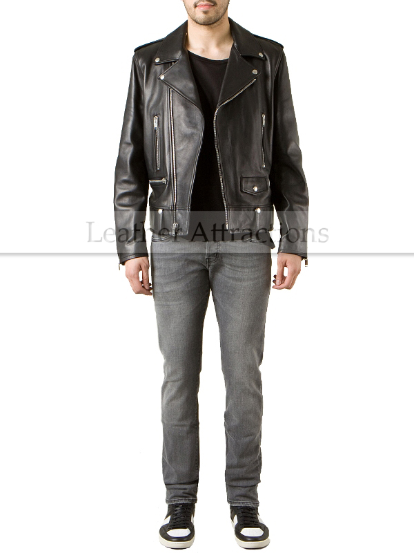 Stormwise Womens Fashion Real Leather Brando Style Jacket