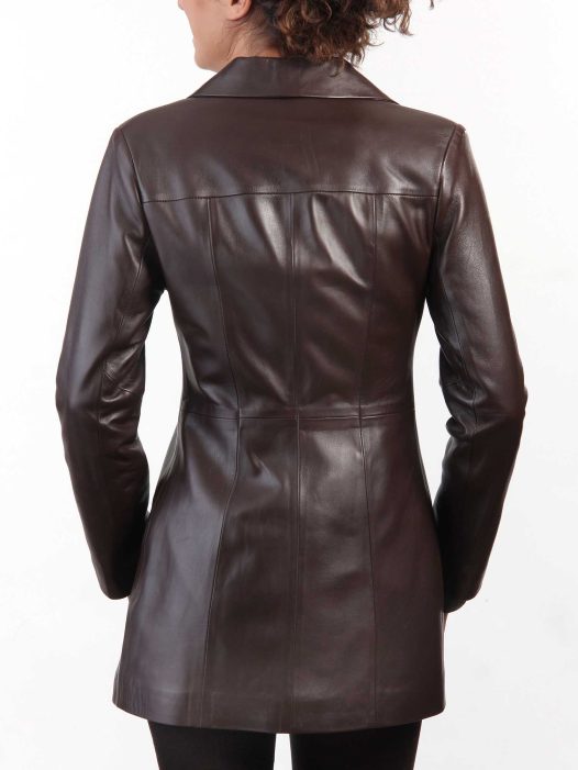 Chic Ladies Leather Jacket Main Back