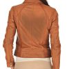 Collage Soft Leather Women Jacket Back