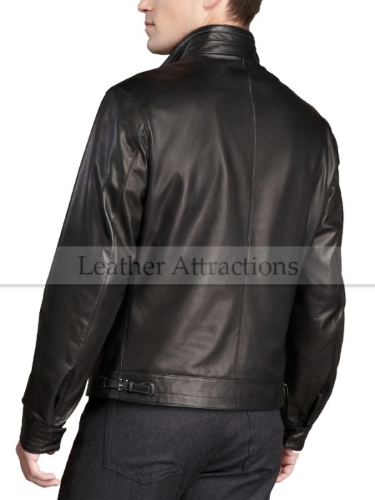Dynamic Straight Bottom Leather Jacket