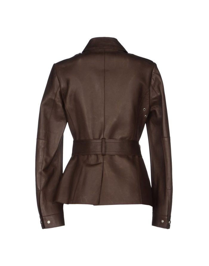 Elegant Ladies Brown Coat Back