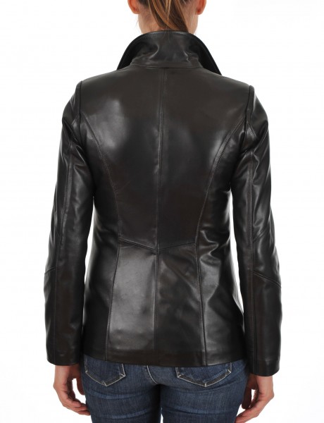 Euro Ladies Leather jacket Back Main