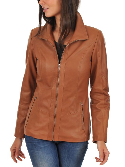 Euro Ladies Leather jacket Front