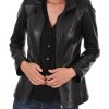 Euro Ladies Leather jacket OPen Front MAin