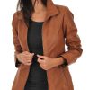 Euro Ladies Leather jacket open Front