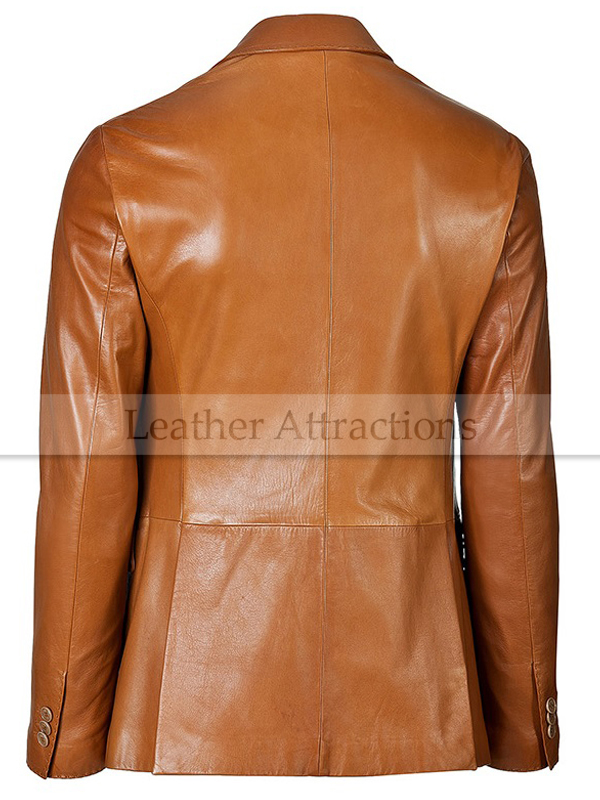 Mens stylish leather blazer