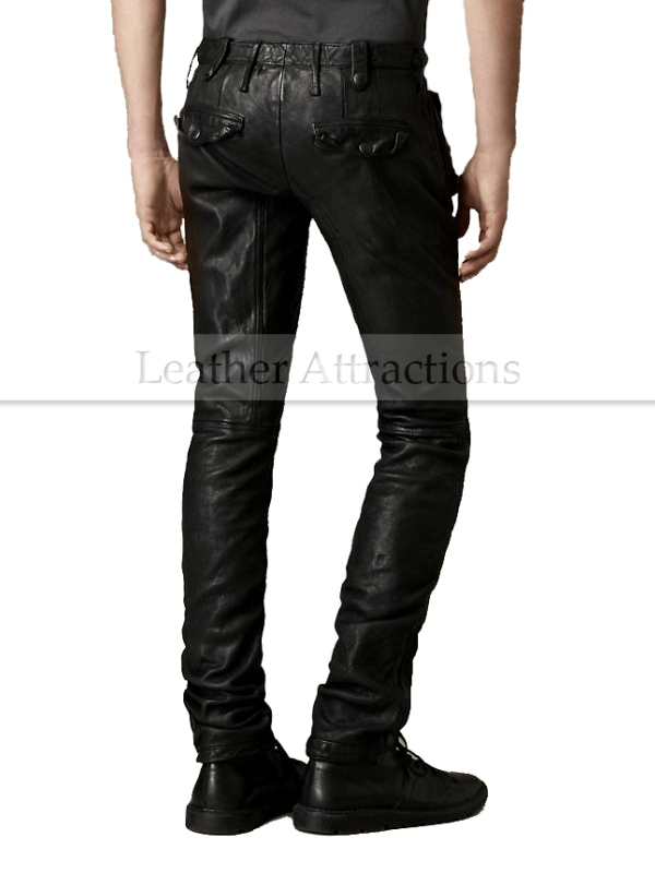 leather pants back zipper