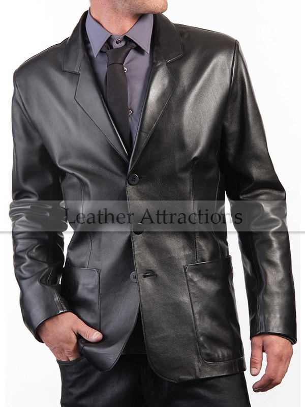 Quality leather blazer