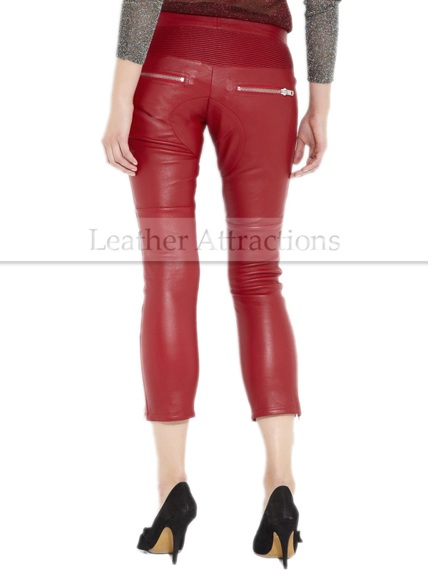 Bell bottom ladies leather pants