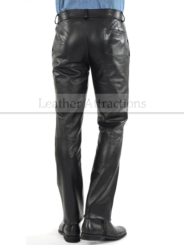 Side Pockets leather Pants