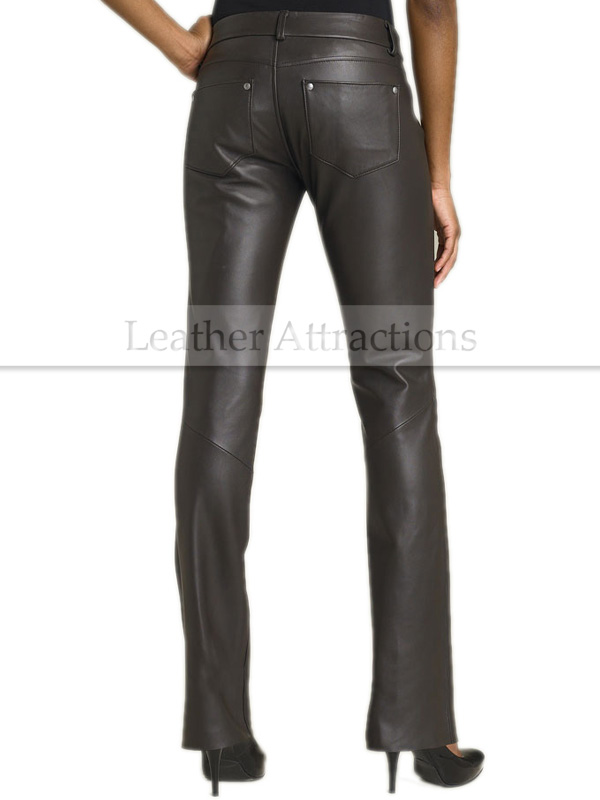 black leather pants womens