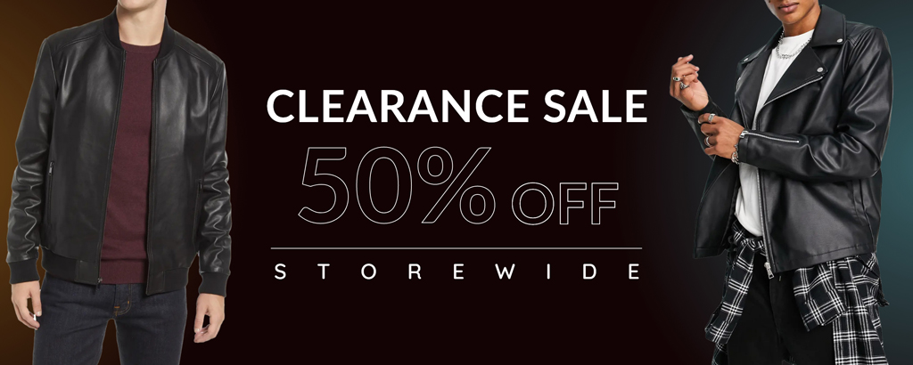 Leather jacket deals clearance